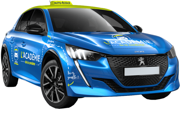 La voiture auto-école de l'Académie